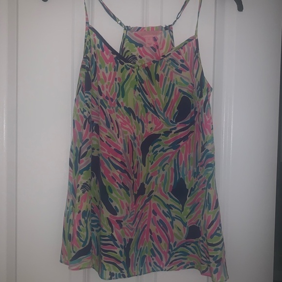 Lilly Pulitzer Indigo Palm Readers‎ Dusk Tank XS - Picture 4 of 4